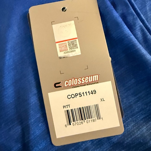 NEW! Colosseum Pitt Panthers Golf Polo Shirt Mens XL Blue Black Lightweight NWT - Picture 8 of 9